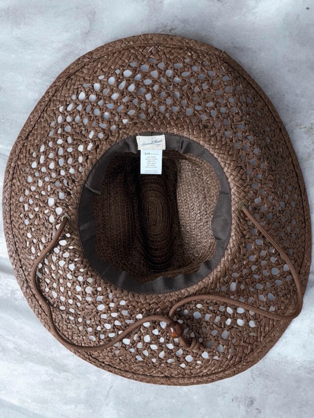 Universal Thread Brown Straw Wide-Brim Sun Hat adjustable NWT - Picture 4 of 4